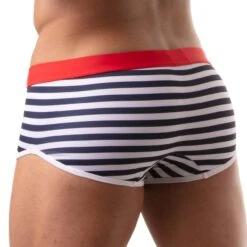 Boxer De Bain Iconic Swim TOF PARIS TOF207BU 12 Boxer De Bain Iconic Swim TOF PARIS TOF207BU -Emporio Armani Soldes Magasin Boxerbain tof TOF207BU raye 3