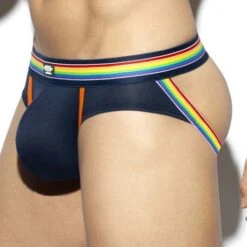 Jock Strap ES Collection Rainbow UN409 7 Jock Strap ES Collection Rainbow UN409 -Emporio Armani Soldes Magasin JockStrap escollection UN409 bleu 4