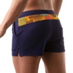 Short De Bain Floral Swim TOF PARIS TOF194J -Emporio Armani Soldes Magasin Shortbain tof TOF194J jaune 3