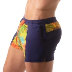 Short De Bain Floral Swim TOF PARIS TOF194J -Emporio Armani Soldes Magasin Shortbain tof TOF194J jaune 4