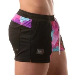 Short De Bain Floral Swim TOF PARIS TOF194P -Emporio Armani Soldes Magasin Shortbain tof TOF194P rose 4