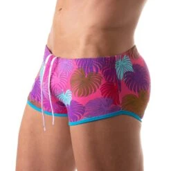 Shorty De Bain Floral Swim TOF PARIS TOF195P 7 Shorty De Bain Floral Swim TOF PARIS TOF195P -Emporio Armani Soldes Magasin Shortybain tof TOF195P rose 4