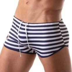 Shorty De Bain Iconic Swim TOF PARIS TOF208BU 7 Shorty De Bain Iconic Swim TOF PARIS TOF208BU -Emporio Armani Soldes Magasin Shortybain tof TOF208BU raye 4