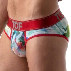 Slip Tie Dye TOF PARIS TOF116R 5 Slip Tie Dye TOF PARIS TOF116R -Emporio Armani Soldes Magasin Slip tof TOF116R rouge 4