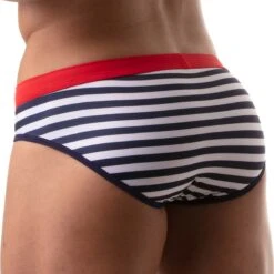 Slip De Bain Iconic Swim TOF PARIS TOF206BU 6 Slip De Bain Iconic Swim TOF PARIS TOF206BU -Emporio Armani Soldes Magasin Slipbain tof tof206bu raye 3