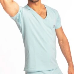 T-Shirt L Homme Invisible Hypnos Ice Blue MY61HYP -Emporio Armani Soldes Magasin T Shirt hi MY61HYP bleu 4