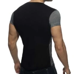 T-Shirt Addicted Mini Stripes AD901 -Emporio Armani Soldes Magasin TShirt addicted AD901 noir 3