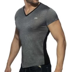 T-Shirt Addicted Mini Stripes AD901 -Emporio Armani Soldes Magasin TShirt addicted AD901 noir 4