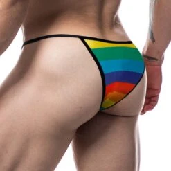 Tanga Cut4Men Rainbow C4M12 -Emporio Armani Soldes Magasin Tanga c4m C4M12 multicolor 3