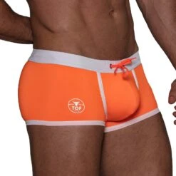 Boxer De Bain Neon TOF PARIS TOF268OF -Emporio Armani Soldes Magasin boxerbain tof tof268of orange 4