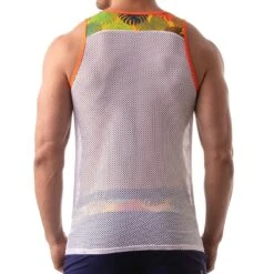 Débardeur Floral Mesh TOF PARIS TOF196J -Emporio Armani Soldes Magasin debardeur tof tof196J jaune 3