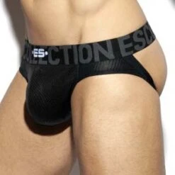 Jock Strap ES Collection Matt Snake UN434 -Emporio Armani Soldes Magasin jockstrap esco UN434 noir 4