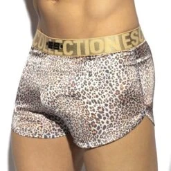 Short ES Collection Leopard Wild UN467 -Emporio Armani Soldes Magasin short esco un467 marron 4