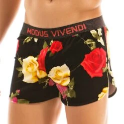 Short Modus Vivendi Floral 15961 7 Short Modus Vivendi Floral 15961 -Emporio Armani Soldes Magasin short modus 15961 noir 4