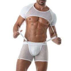 Short Circuit Mesh TOF PARIS TOF239B -Emporio Armani Soldes Magasin short tof TOF239B blanc 5