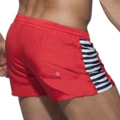 Short De Bain Addicted Sailor Stripes ADS177 -Emporio Armani Soldes Magasin shortbain addicted ads177 rouge 3