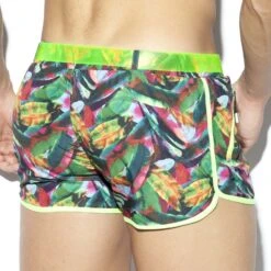 Short De Bain ES Collection Belt Flowery 2023 -Emporio Armani Soldes Magasin shortbain esco 2023 jaune 3