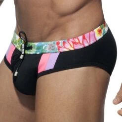 Slip De Bain Addicted Fresh ADS167 -Emporio Armani Soldes Magasin slipbain addicted ADS167 noir 4