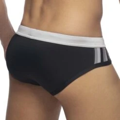 Slip De Bain Addicted Black Striped ADS281 -Emporio Armani Soldes Magasin slipbain ads281 addicted argent 3