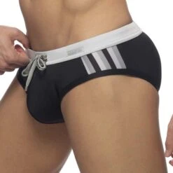 Slip De Bain Addicted Black Striped ADS281 -Emporio Armani Soldes Magasin slipbain ads281 addicted argent 4