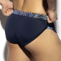 Slip De Bain ES Collection Tropical Glitter 2224 -Emporio Armani Soldes Magasin slipbain es 2224 bleu 3