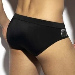 Slip De Bain ES Collection Fall Leaves Combi 2113 -Emporio Armani Soldes Magasin slipbain esco 2113 noir 3