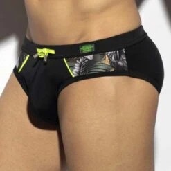 Slip De Bain ES Collection Fall Leaves Combi 2113 -Emporio Armani Soldes Magasin slipbain esco 2113 noir 4