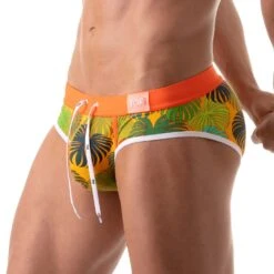 Slip De Bain Floral Swim TOF PARIS TOF191J 5 Slip De Bain Floral Swim TOF PARIS TOF191J -Emporio Armani Soldes Magasin slipbain tof TOF191J jaune 4