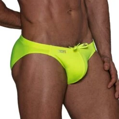 Slip De Bain Neon TOF PARIS TOF269JF -Emporio Armani Soldes Magasin slipbain tof TOF269JF jaune 4