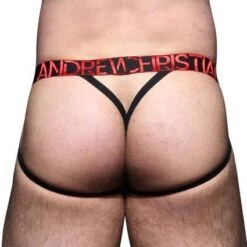 String Andrew Christian Scarlet Mesh 92316 -Emporio Armani Soldes Magasin string ac 92316 rouge 3