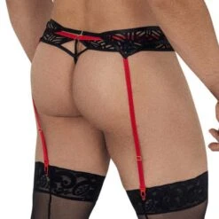 String Candyman Lace Garter 99588 7 String Candyman Lace Garter 99588 -Emporio Armani Soldes Magasin string candy 99588 noir 3