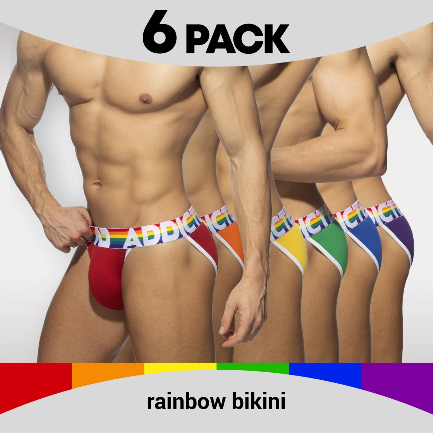 Pack De 6 Tangas Addicted Rainbow AD1146P 1 Pack De 6 Tangas Addicted Rainbow AD1146P