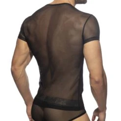 T-Shirt Addicted AD NET AD1020 -Emporio Armani Soldes Magasin tshirt ad AD1020 noir 3