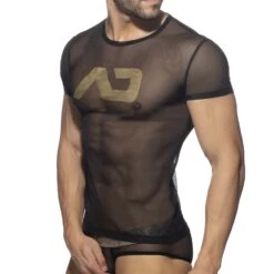 T-Shirt Addicted AD NET AD1020 -Emporio Armani Soldes Magasin tshirt ad AD1020 noir 4