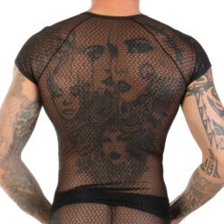 T-Shirt Eros Veneziani 7431 -Emporio Armani Soldes Magasin tshirt eros 7431 noir 3