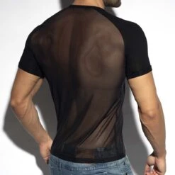T-Shirt ES Collection Ranglan Net TS310 -Emporio Armani Soldes Magasin tshirt esco ts310 noir 3