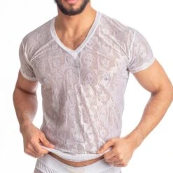 T-Shirt L Homme Invisible Picasso MY73PIC -Emporio Armani Soldes Magasin tshirt hi MY73PIC blanc 4